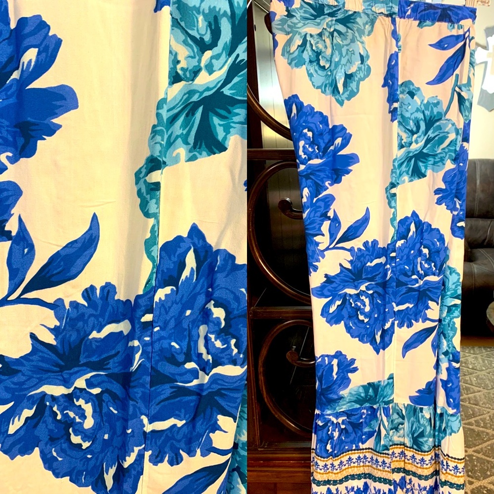 Venus wide leg floral island pants (L)